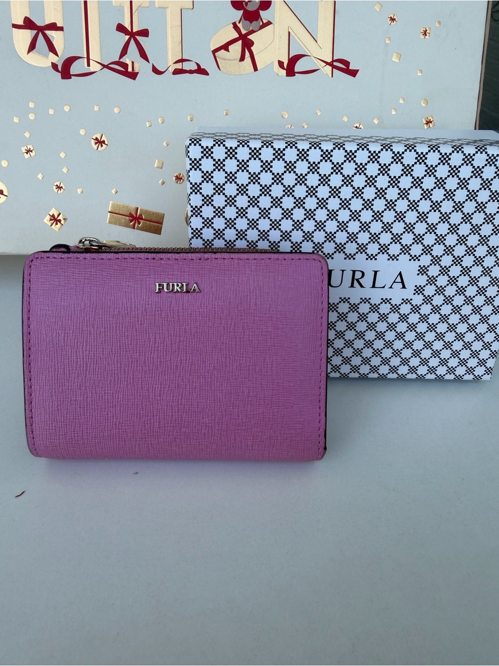 Pink furla wallet